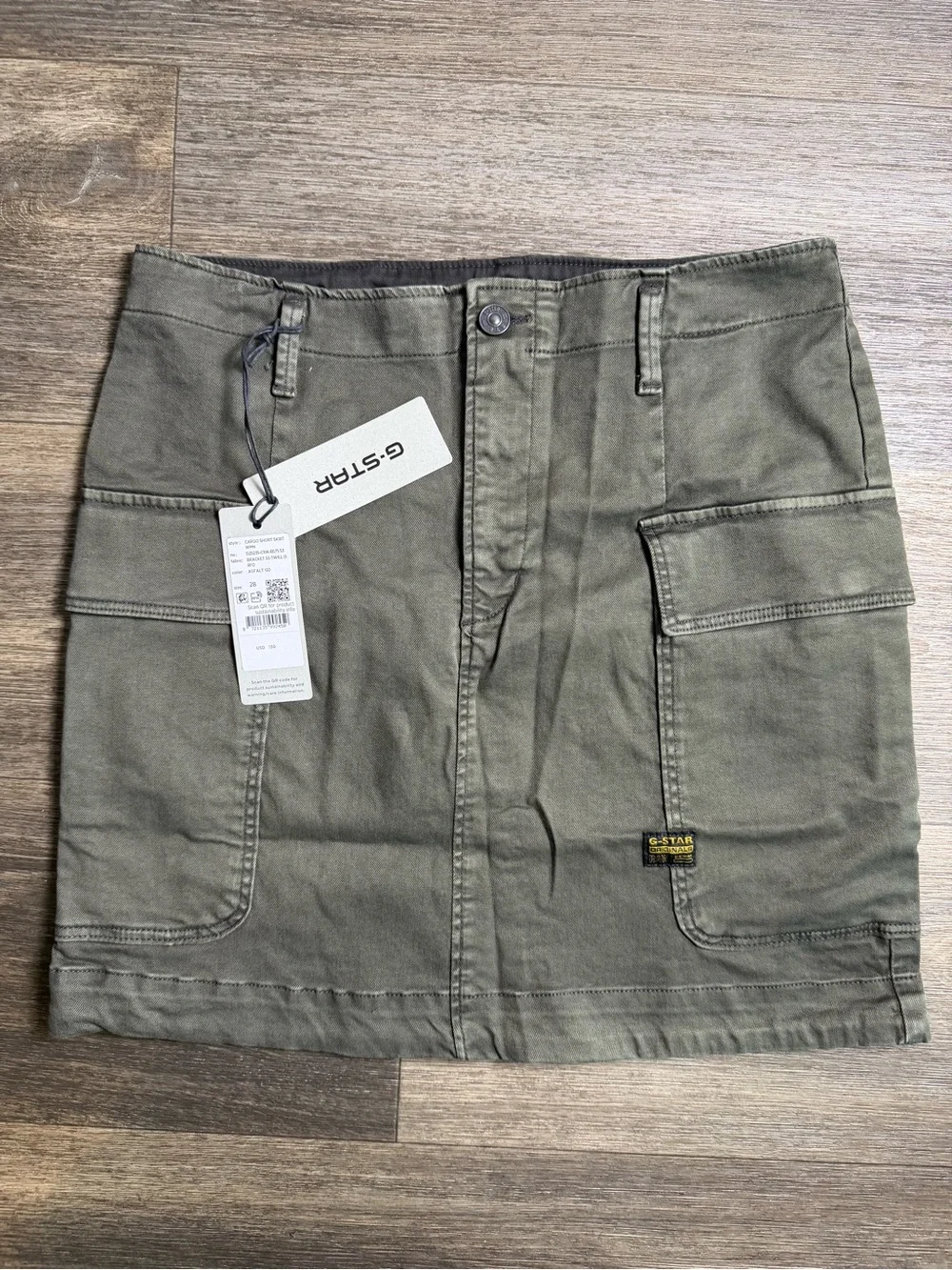 G-STAR Olive Green Cargo Mini Skirt